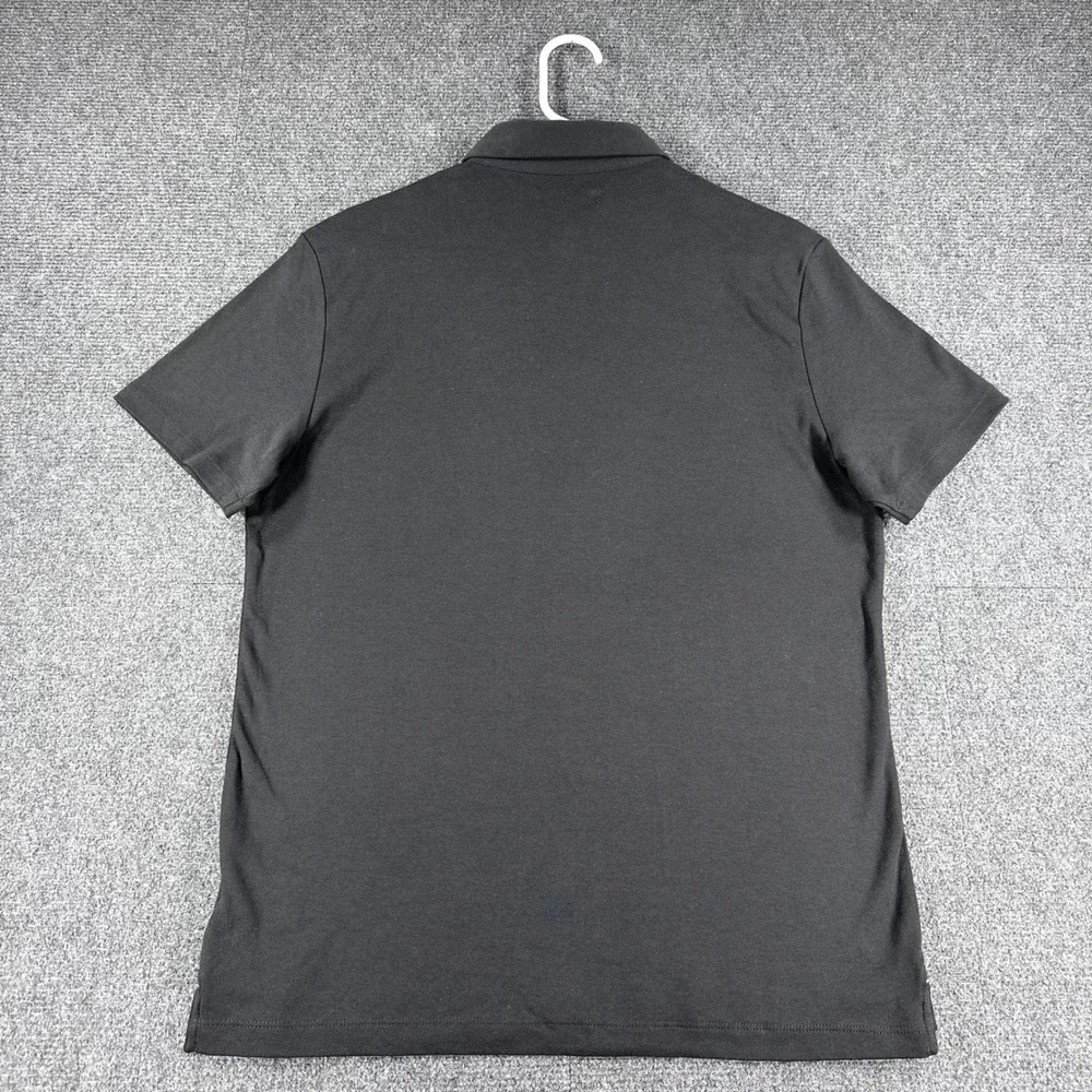 Banana Republic Polo Shirt Mens S Small Black Luxe Touch Cotton Short Sleeve NWT